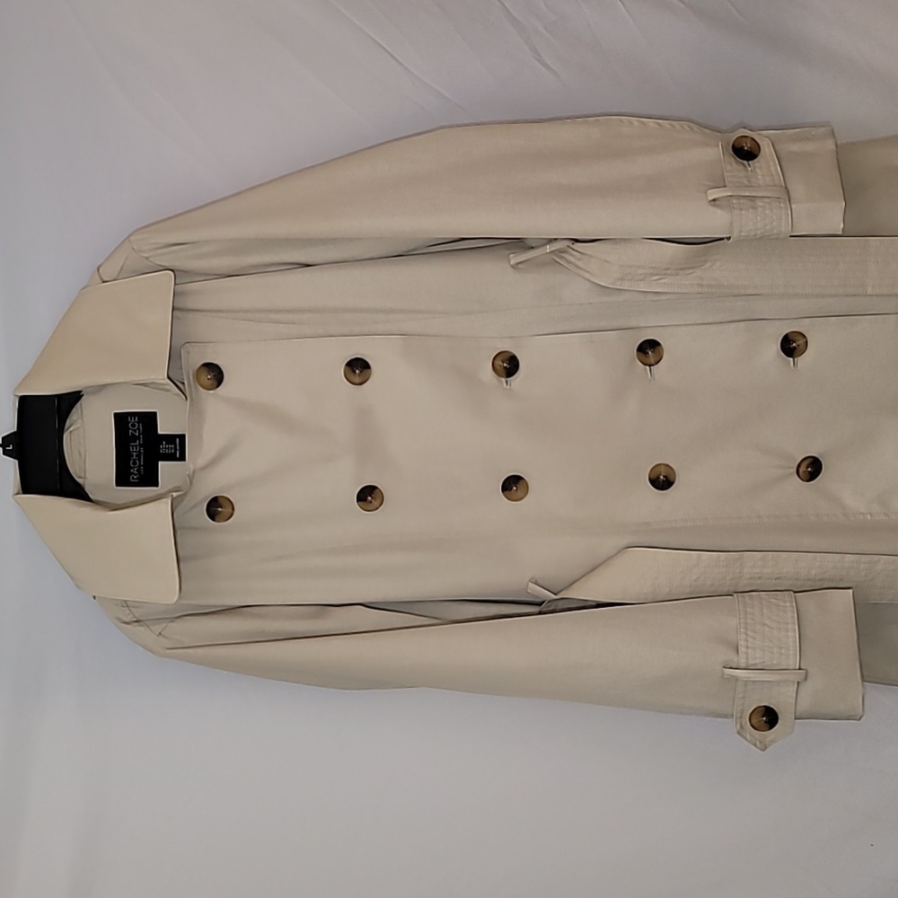 Rachel Zoe Double-Breasted Trench Coat - Picture 3 of 9